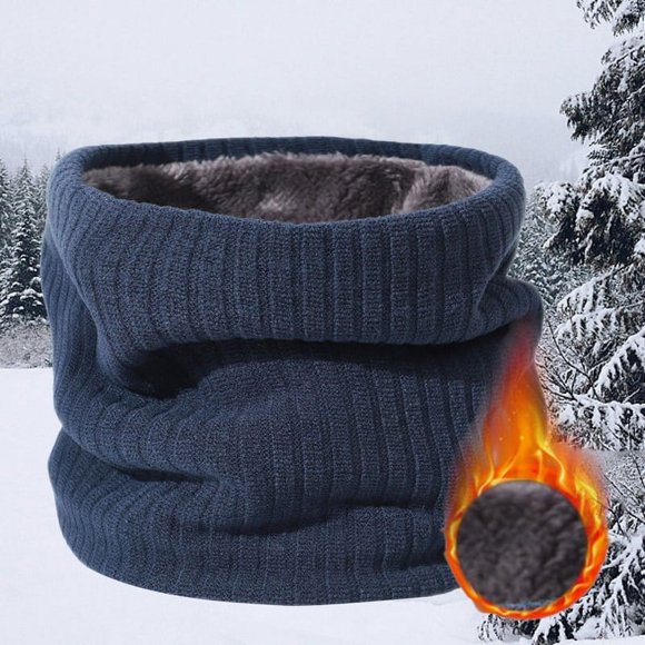 Winter Women Men's Knitted Gradient Head Scarf Neck Scarf Ski Mask Unisex Plush Thicken Warm Scarf Female Windproof Wool Scarf