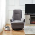 thumbnail image 1 of Hudson Velvet Swivel Armchair (Gray), 1 of 1