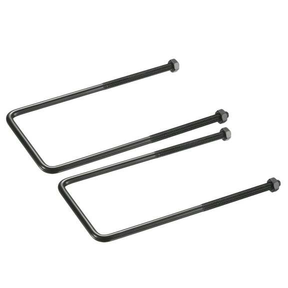 2 Sets M8 Square U-Bolts, 80mm Width 200mm Length 304 Stainless Steel with Nuts