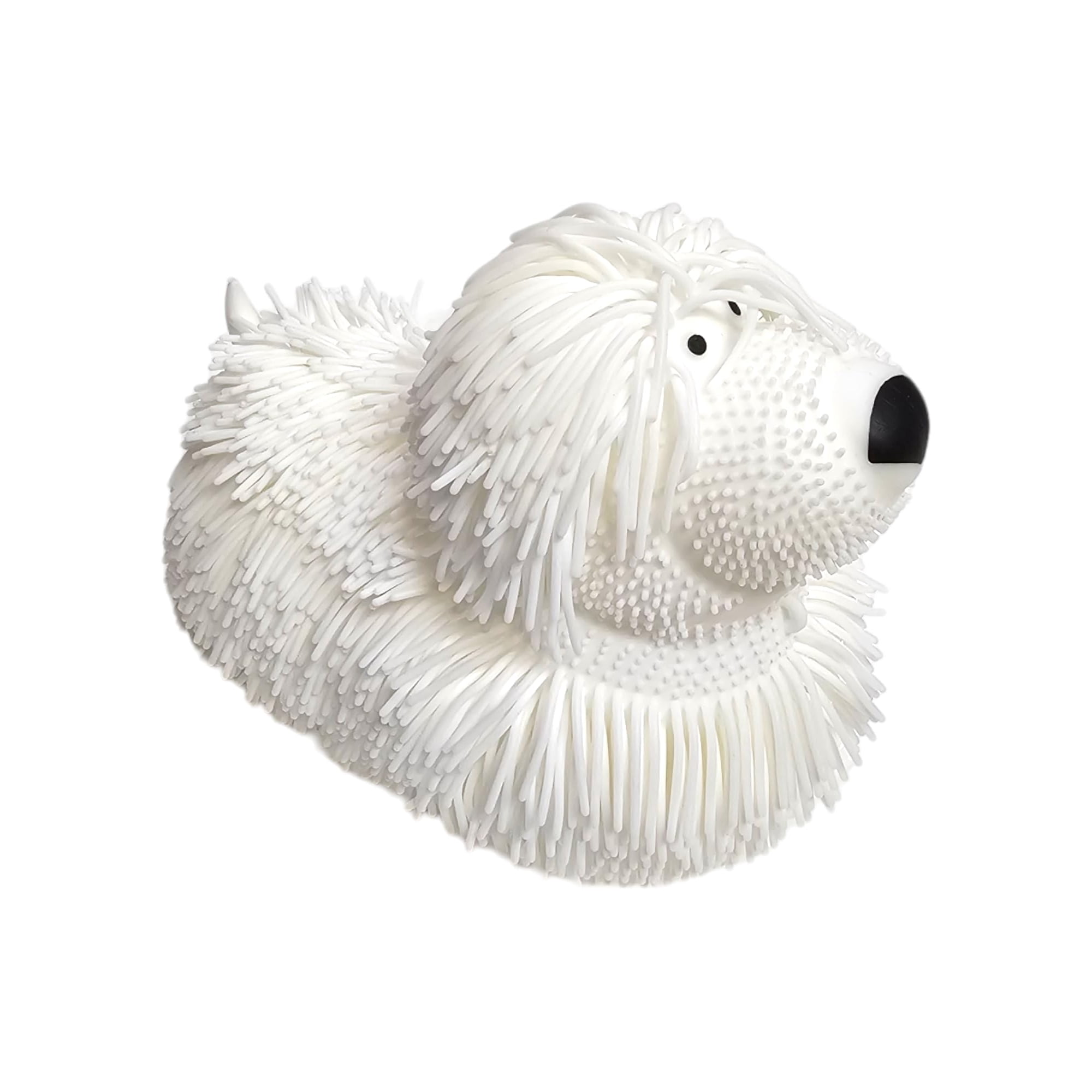Zugar Land Soft Shaggy Puffer Dog Toy (1 White) (8