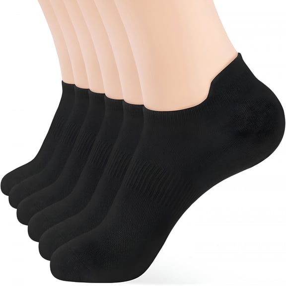 TELOLY Ankle Socks Womens and Men Thin Athletic Running Low Cut No Show Socks With Heel Tab 6-12 Pairs