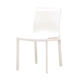 thumbnail image 1 of Mobital Fleur Leather Dining Chair in White (set of 2), 1 of 1