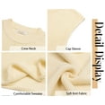 thumbnail image 4 of Fantaslook Cap Sleeve Sweaters for Women Casual Crew Neck Loose Knit Lightweight Sweater Vest Pullover Tops, 4 of 8