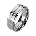 thumbnail image 6 of His Hers 3 Piece Stainless Steel & Titanium Matching Wedding Band Ring Set, 6 of 6