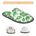 thumbnail image 3 of Fotbe Green Leaves Pantuflas Peludas para Mujer con Estampado, Zapatillas de Peluche, Zapatos de Invierno para Casa, Uso Interior y Exterior-Medium, 3 of 8