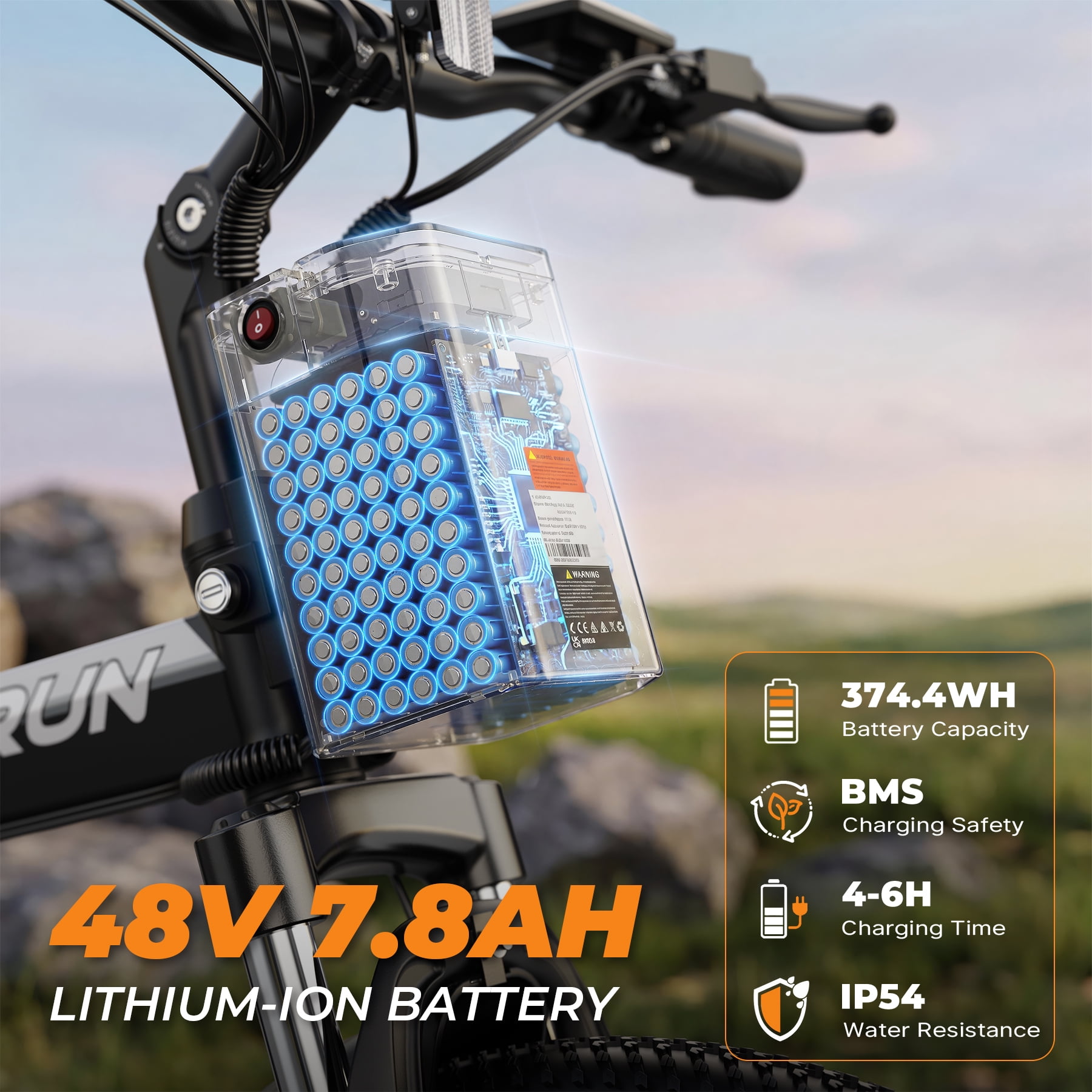 VARUN Electric Bike, 26" Foldable Ebike, Peak 750W Motor, 48V 374.4Wh Battery, up to 20+mph 50 Miles, 7 Speeds with Bike Pump, Phone Holder & Bike Lock & Rear Light, E Bike for Adult, UL2849(Black)