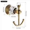 thumbnail image 4 of 2X Gancho de Toalla de Cristal, Dorados para Batas, Colgador de Pared para Toallas de Mano de BañO para Armario de Ropa, Cocina Montada en la Pared, 4 of 5