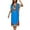 Sky Blue, variant on African Print Kaftan Dress Tunic, Long Maxi Plus Size Polyester Gown for Beach, Party, or Casual Wear, Women’s Kimono Nightdress