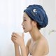 thumbnail image 2 of Toalla de microfibra para el cabello con botón, de secado rápido y súper absorbente, gorro para secar el cabello para mujeres., 2 of 4