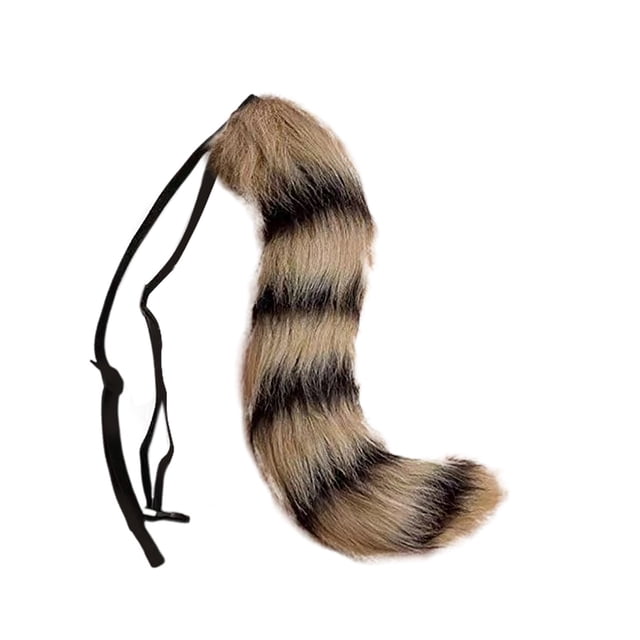 1 unidad colgante de cola de animal 3D para Halloween, para mujer, con pompones, cola peluda a la moda, 50 cm, cola de Halloween
