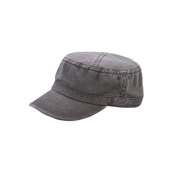 CAMO TWILL WASHED ARMY CAP - Grey