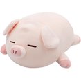 thumbnail image 1 of Almohada de juguete de cerdo de peluche regordete, cojín de muñeca de cerdo de peluche rosa, animales de peluche de cerdo lindo, almohada para abrazar, juguetes, regalo de Año Nuevo, regalo de cumpleaños, cerdo de 15,7 pulgadas con los ojos cerrados JM, 1 of 5