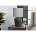 thumbnail image 2 of Lighting - 17"H Table Lamp - Black Ceramic - Gray Shade, 2 of 3
