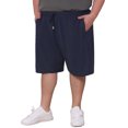 thumbnail image 4 of INSPIRE CHIC Men's Big & Tall Zipper Pockets Above Knee Drawstring Waist Sport Short Pants 4XL Navy Blue, 4 of 5