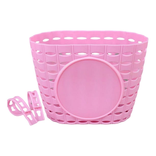 Cesta infantil para bicicleta con diseño clásico. También disponible en la parte delantera. Rosa