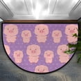 thumbnail image 4 of Welcome Half Round Door Mat Cute Animal Pig Piggy Polka Dot Washable Home Kitchen Art Restaurant Office Floor Mats Non Slip and Durable Doormats Decor 18x30 Inch, 4 of 6