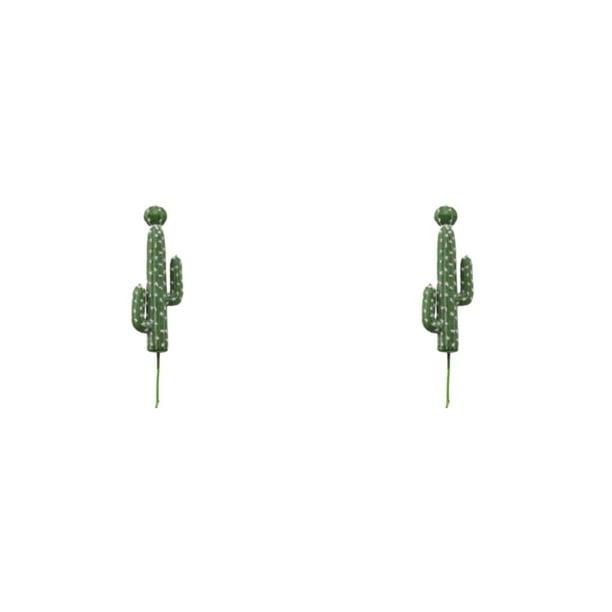 Inteprter Plantas de cactus artificiales grandes, arte de árbol suculento falso, paisajismo para interiores y exteriores, ventana, adornos de 2piezas