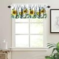 thumbnail image 4 of Wild Sunflower Curtain Valance, Spring Summer Flowers Window Valances Rod Pocket Curtains Drapes, Rustic Floral Short Topper Curtain for Kitchen Cafe Living Room, 1 Panel 54x18 in Yellow White, 4 of 5