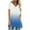 Blue, variant on Uaswgudfs Women's Plus Size Dressy Casual V-Neck Blouse Tops - Short Sleeve Loose Fit T-Shirt Style Solid Color Tunic Top