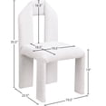 thumbnail image 3 of Meridian Furniture Bennett Cream Boucle Fabric Dining Chair (Set of 2), 3 of 8