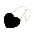 thumbnail image 2 of Bolso de hombro con forma de corazón para mujer, bolso ligero informal para niñas, lindo bolso con cadena, para exteriores, uso diario Negro Fernando Tote de hombro, 2 of 8