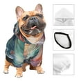 thumbnail image 3 of Fotbe Ink Style Wave Dragon Print Small Dog Sweater Hoodies Pet Grey Hooded Soft Fleece Sweatshirts with Pocket Fall Winter Puppy Cat Sweaters Warm Clothes-Small, 3 of 7