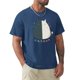 thumbnail image 1 of Camiseta de algodón con cuello redondo para hombre camisa masculina de verano con estampado de gato Ranboo, 1 of 7