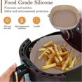 thumbnail image 2 of 4pcs Silicone Air Fryer Liners Reusable Dishwasher Safe Bowl With Side Handles Household Kitchen Accessories - JV, 2 of 4