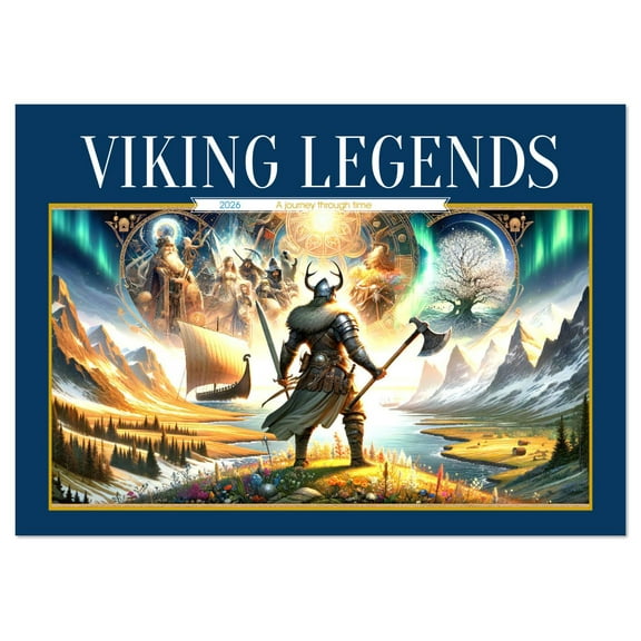 VIKING LEGENDS - A journey through time (Monthly Wall Calendar 2026 11.7 x 16.5 (open)), CALVENDO 14 Month Calendar