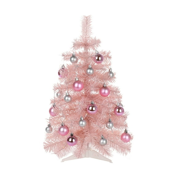 Mini Tabletop Christmas Tree With LED Light Artificial Christmas Trees Set for DIY Room Party Decoration