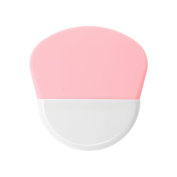 Cepillo para mascarilla facial redondo de mango corto ligero de 1 pieza en rosa
