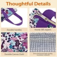 thumbnail image 4 of Pioneer Flower Floral Print Pattern Insulated Lunch Bag for Women & Adults,Large Portable Soft Cooler Lunch Bag,Thermal Food Storage Tote with Pearl Cotton,8.66L,8.75x5.75x9.5 Inch, 4 of 6