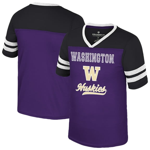 Girls Youth Colosseum Purple Washington Huskies Princess Bubblegum Bling T-Shirt