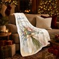 thumbnail image 3 of Everyday Love 50 Years Strong Golden Anniversary, Cozy Botanical Garden Scene, Warm Flannel Blanket for Sunroom and Reading Nook, Garden Lovers Valentine's Day Gift, Artistic Home Decor, 3 of 9