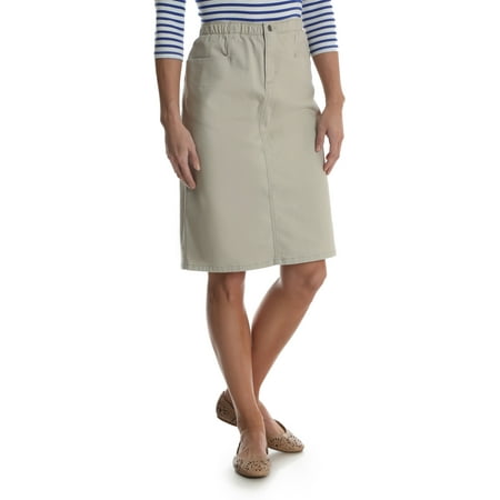 Women's Stretch L-Pocket Long Denim Skirt