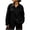 Black Z, variant on Umfun Cropped Jackets for Women Collared Button Down Casual Fall Winter Lightweight Coats for Women with Contrast Cuff Detail for Work Office and Daily Wear Activities