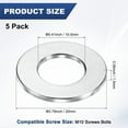 thumbnail image 3 of Uxcell 5-Pack M10 Aluminum Spacers 10.5mm/ ID x 20mm/ OD x 1.5mm/ L Round  Metal Spacer for Screws Bolts, 3 of 6