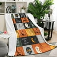 thumbnail image 2 of Happy Halloween Spooky Trick or Treat Blanket Pumpkin Blanket for Halloween Decorations Soft Fuzzy Plush Lap Blanket for Kids Adults Wife (50x60inch), 2 of 5