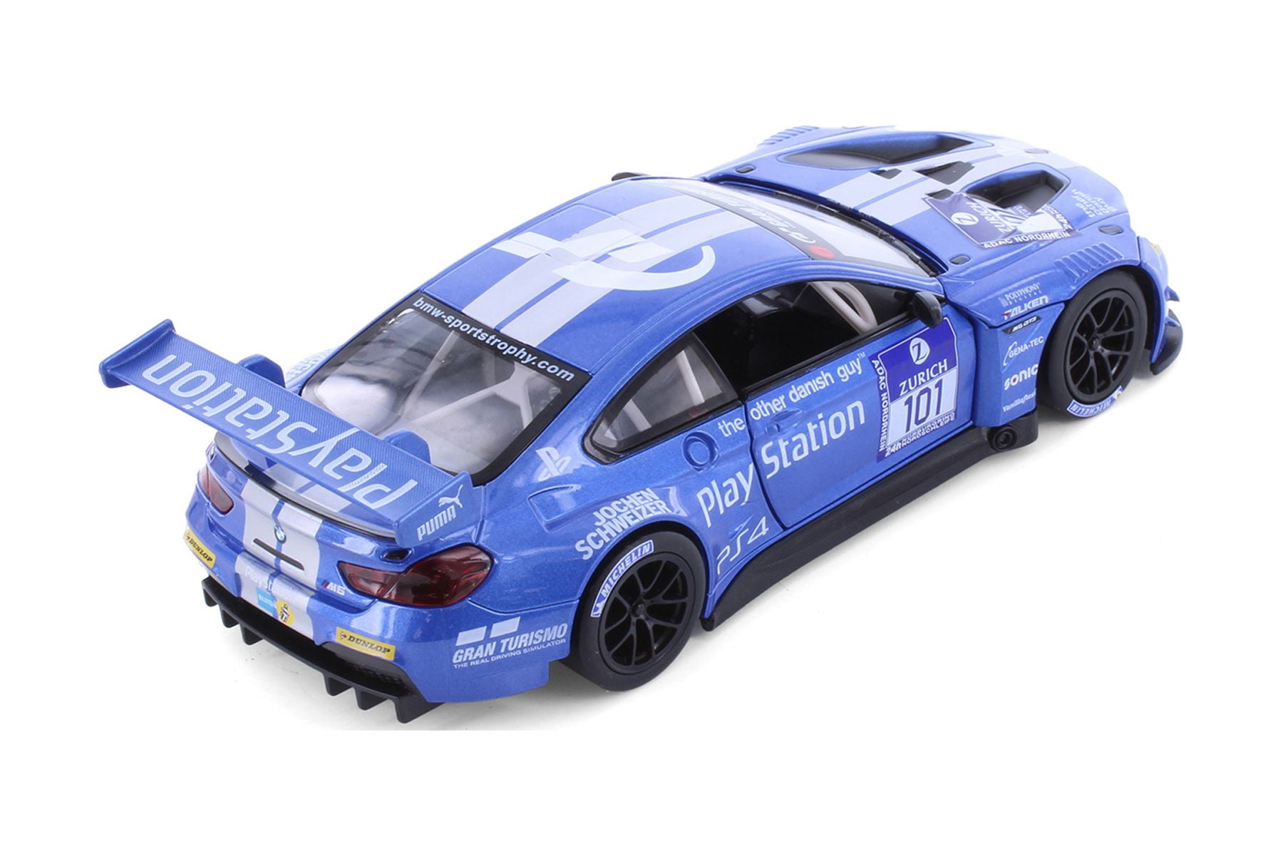 BMW M6 GT3 #101, Blue - Showcasts 68255BU - 1/24 Scale Diecast Model Car