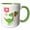 Green/White, variant on 3drose, Cute Image of Dinosaur, 15oz Mug