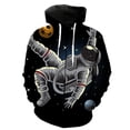 thumbnail image 1 of Sudadera con capucha y cremallera para hombre, diseño de astronauta de dibujos animados, unisex, estilo Harajuku, con capucha, manga larga, gran tamaño, con estampado 3D, estilo hip hop., 1 of 6
