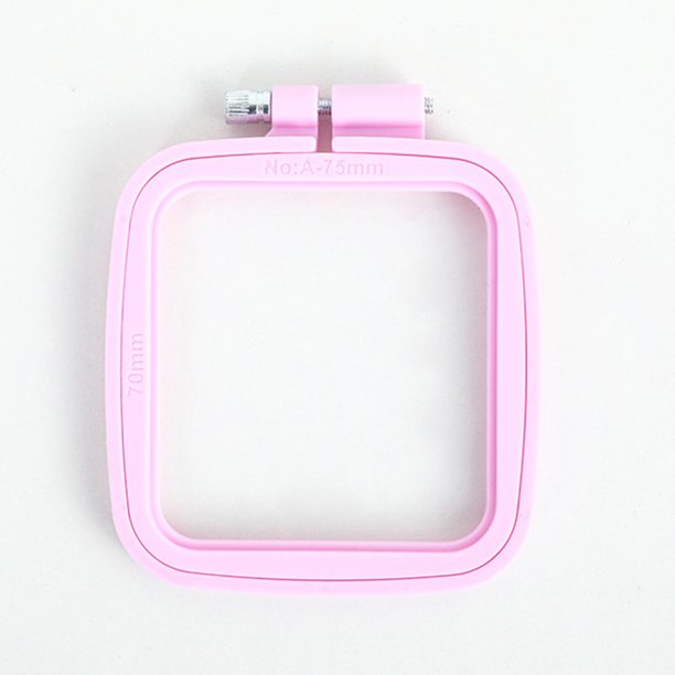 Aro Plástico Perfecl 7x7.5 cm Rosado Bastidor de Aros de Bordado