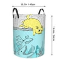 thumbnail image 2 of DouZhe Waterproof Collapsible Large Laundry Baskets, Cartoon Cute Zoo Prints Circular Hamper with Handles, 2 of 6