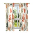 thumbnail image 7 of Yayeee Window Curtains Light Filtering 63"x52" Grommet Panel Pair Home Living Room Decor, Red Autumn Leaves, 7 of 7
