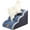 Blue, variant on Laifug Curved Dog Stairs for Small Dogs, 2-Step Pet Stairs for High Beds and Couch, Non-Slip Balanced Dog Indoor Step with High Density Foam, Houndstooth Double Layer Dog Staircase