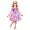 thumbnail image 3 of Little Girls Halloween Dress Solid Color Sequin Pleated Girls Formal Dress For Birthday Halloween Parties Easy Care 2 To 12Y, 3 of 5