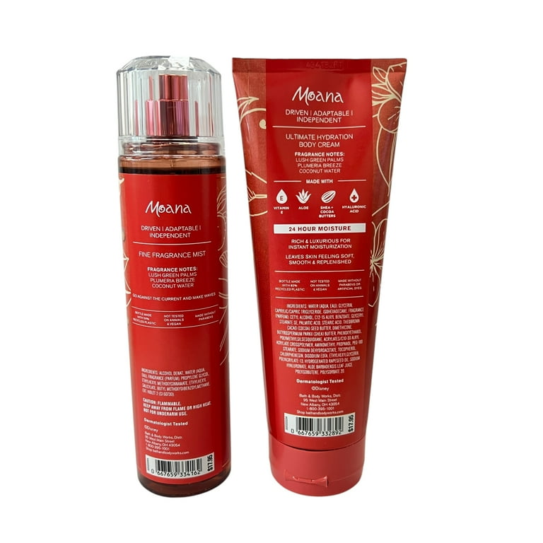 【Bath&bodyworks】ボディークリーム　プリンセス　モアナ　プルメリア Bath & Body Works Moana Mist & Body Cream Set - Walmart.com
