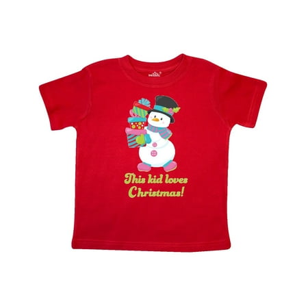 

Inktastic This Kid Loves Christmas Gift Toddler Boy or Toddler Girl T-Shirt