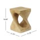 thumbnail image 2 of Mesa lateral de forma distorsionada, textura de madera imitada, color natural, 2 of 5