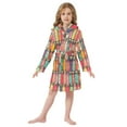 thumbnail image 6 of FORMRS Niños Bathrobe Unisex Hooded Robe Soft Plush Pajamas Sleepwear, Size 2-3T, Beige Jar, 6 of 7